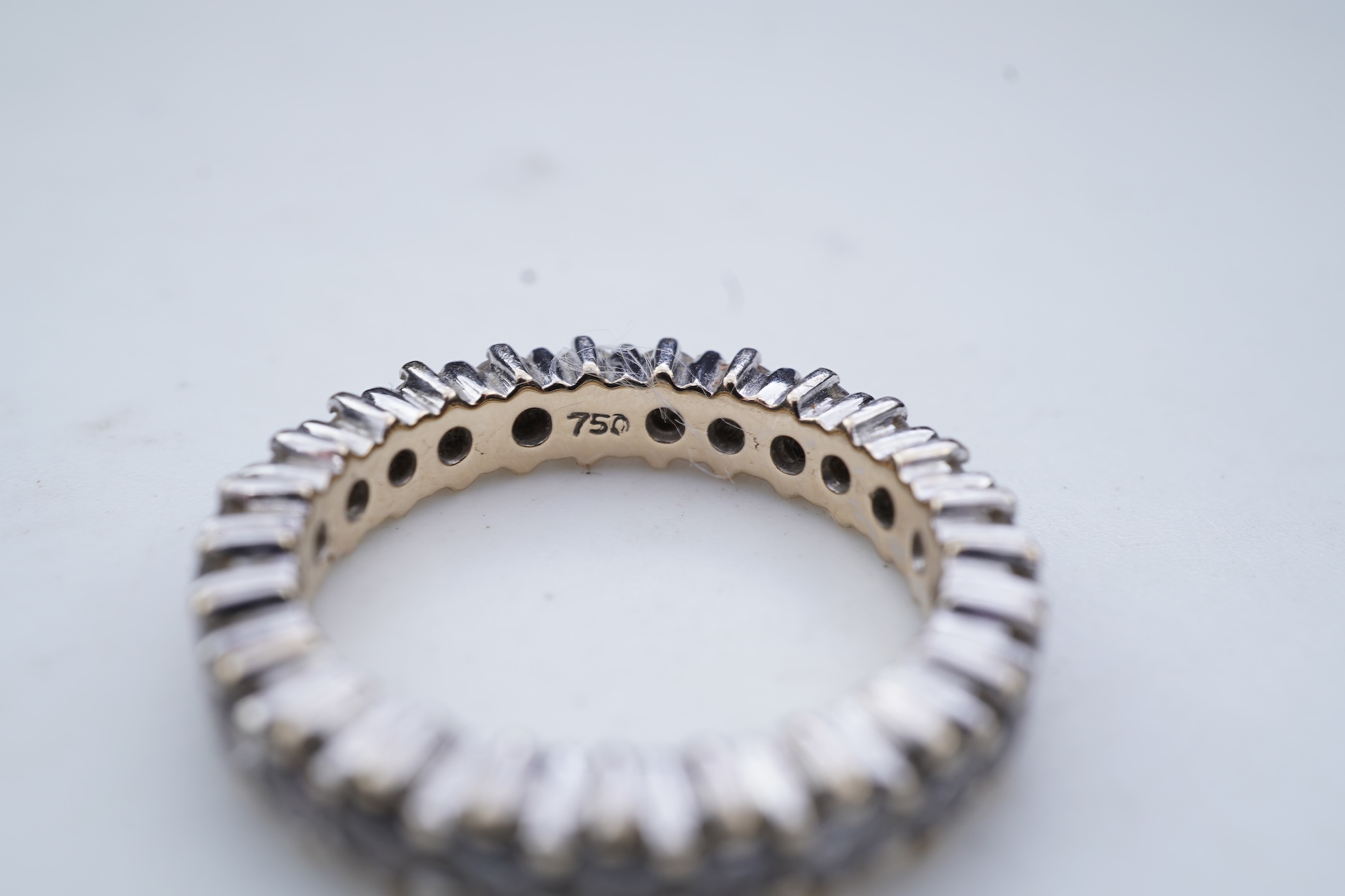A diamond eternity ring